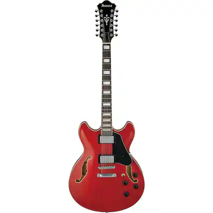 Front. Ibanez - Ibanez AS Artcore AS7312 12-String Electric Guitar, Transparent Cherry Red.