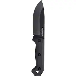 KA-BAR - 5.25" Straight Edge Fixed Blade Becker Campanion Knife w/ Sheath - Black