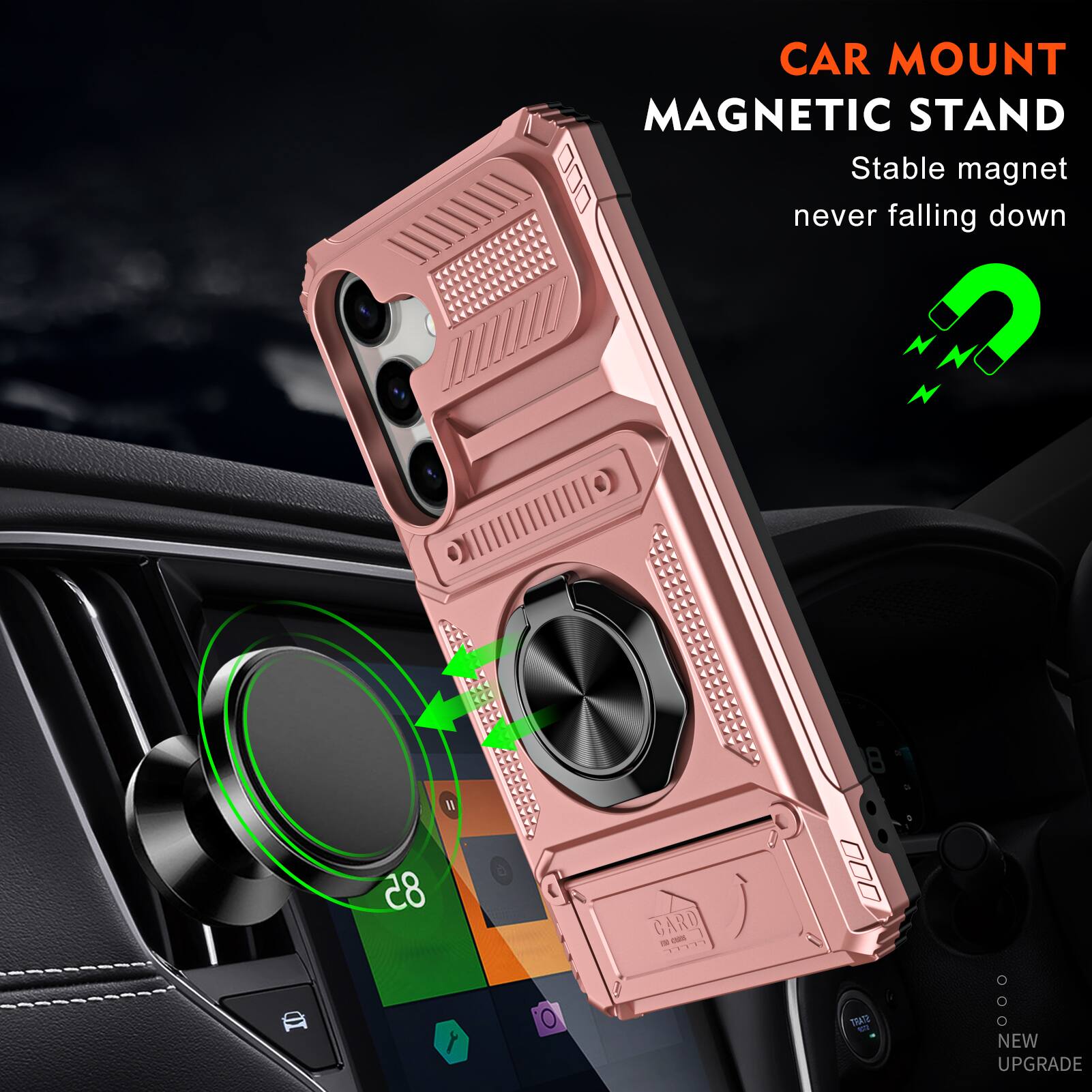 CAR MOUNT MAGNETIC STAND  
Stable magnet never falling down  
NEW UPGRADE