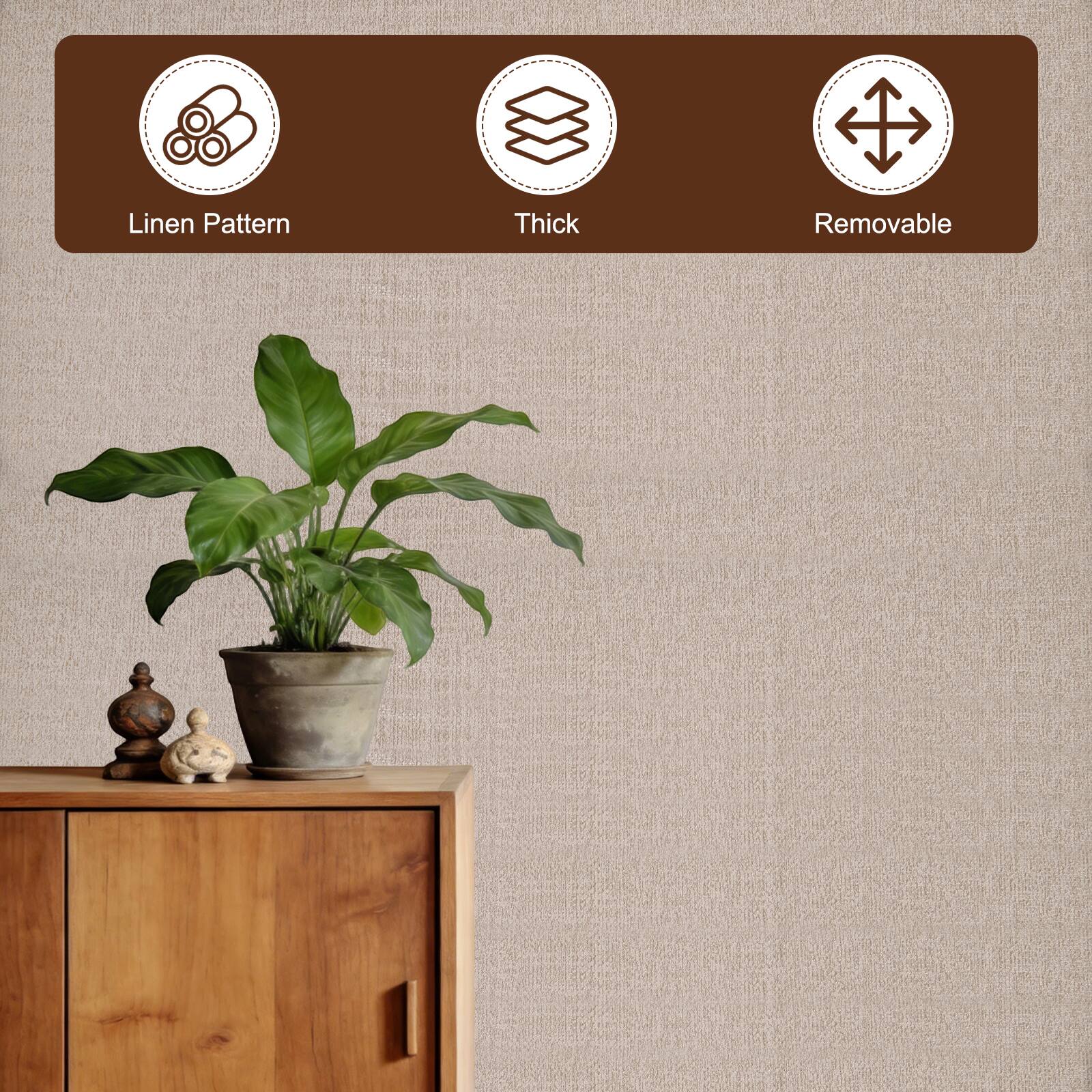 Linen Pattern Thick Removable