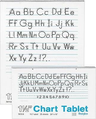 Aa Bb Cc Dd Ee Ff Gg Hh Ii Jj Kk Ll Mm Nn Oo Pp Qq Rr Ss Tt Uu Vv Ww Xx Yy Zz !?

Aa Bb Cc Dd Ee Ff Gg Hh Ii Jj Kk Ll Mm Nn Oo Pp Qq Rr Ss Tt Uu Vv Ww Xx Yy Zz !?

11/2" Chart Tablet  
11/2" ruled  
25 sheets  
24" x 9"