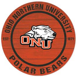 Jardine - Ohio Northern Polar Bears 20'' x 20'' Indoor/Outdoor Circle Sign - Orange