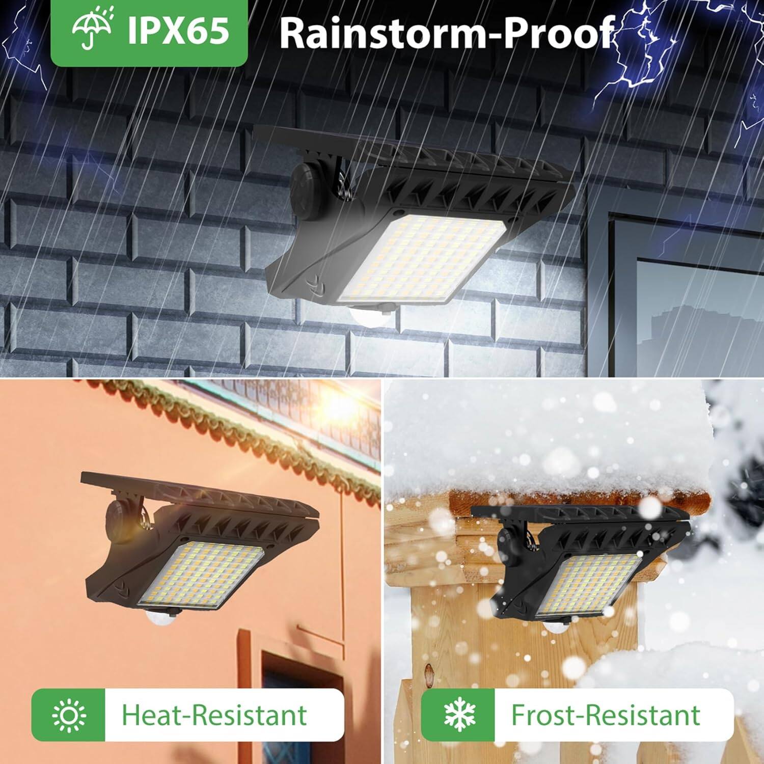 IPX65 Rainstorm-Proof  
Heat-Resistant  
Frost-Resistant