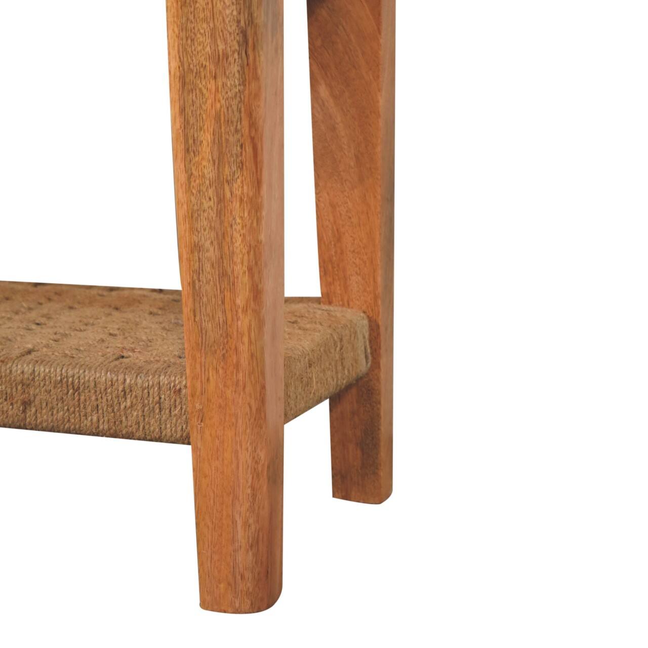 Alt View 4. Artisan Furniture - Artisan Furniture Solid Wood Rope Coffee Table, Beige and Brown - Brown.