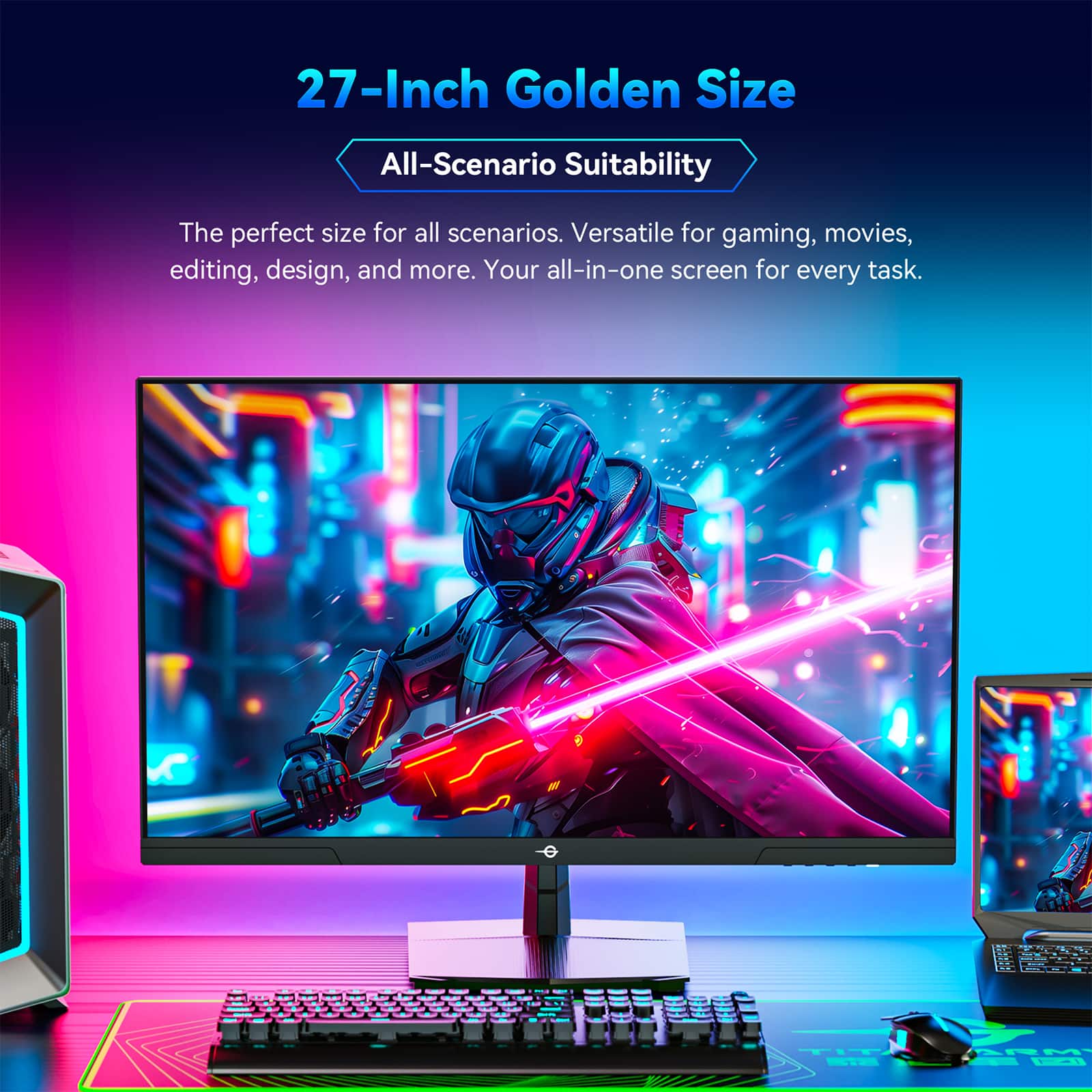 Titan army P27GR 27 Inch 2K QHD Gaming Monitor, 200Hz Fast IPS 1ms