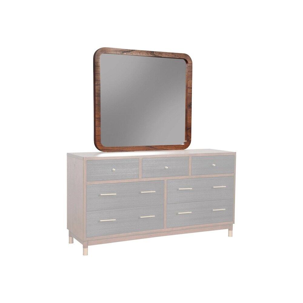Left. Alpine Furniture - Belham Mirror - Two Tone - Dark Walnut & Black.