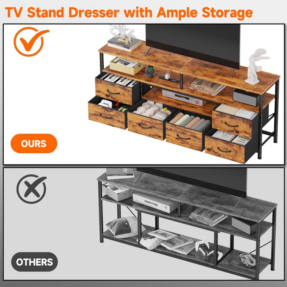TV Stand Dresser with Ample Storage

OURS

OTHERS