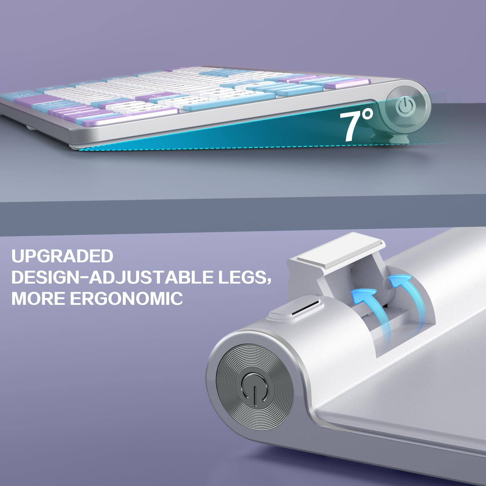 UPGRADED DESIGN-ADJUSTABLE LEGS, MORE ERGONOMIC