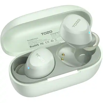 TOZO Charging Case
Model No. A1
Input: 5V 0.4A
Output: 0.36V 400mA
Battery: 400mAh
Headphones
Impedance: 16
Resistance: IPX5
Support: A2DP/AVRCP
Water: 40m
GAVDP
CE
FC
ROHS
TOZO
TOZO R
