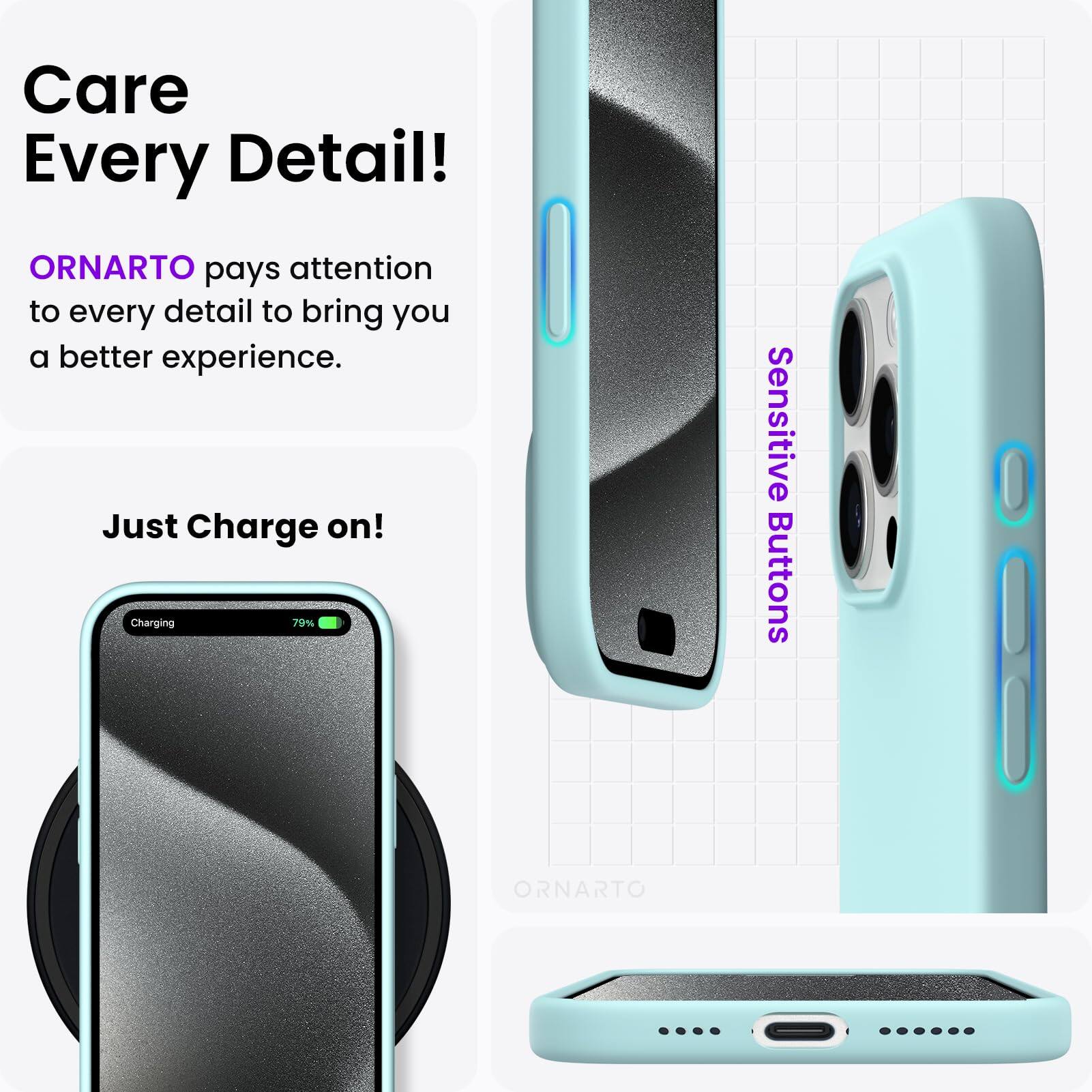 Care Every Detail! ORNARTO pays attention to every detail to bring you a better experience. Just Charge on! Charging 79% Sensitive Buttons | ORNARTO