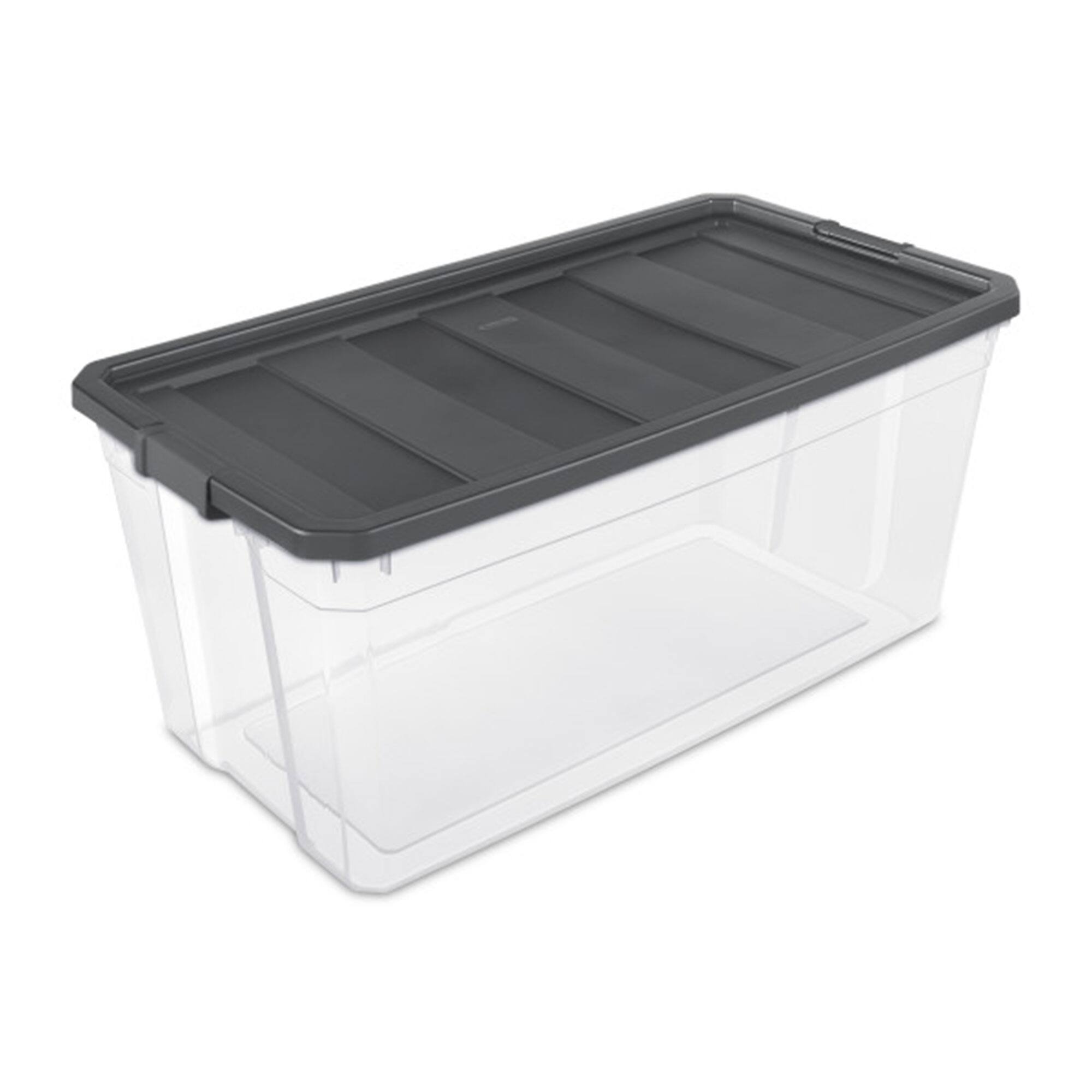 Alt View 1. Sterilite - Sterilite 200 Qt Clear Stackable Latching Storage Box Container, Grey, 12 Pack.