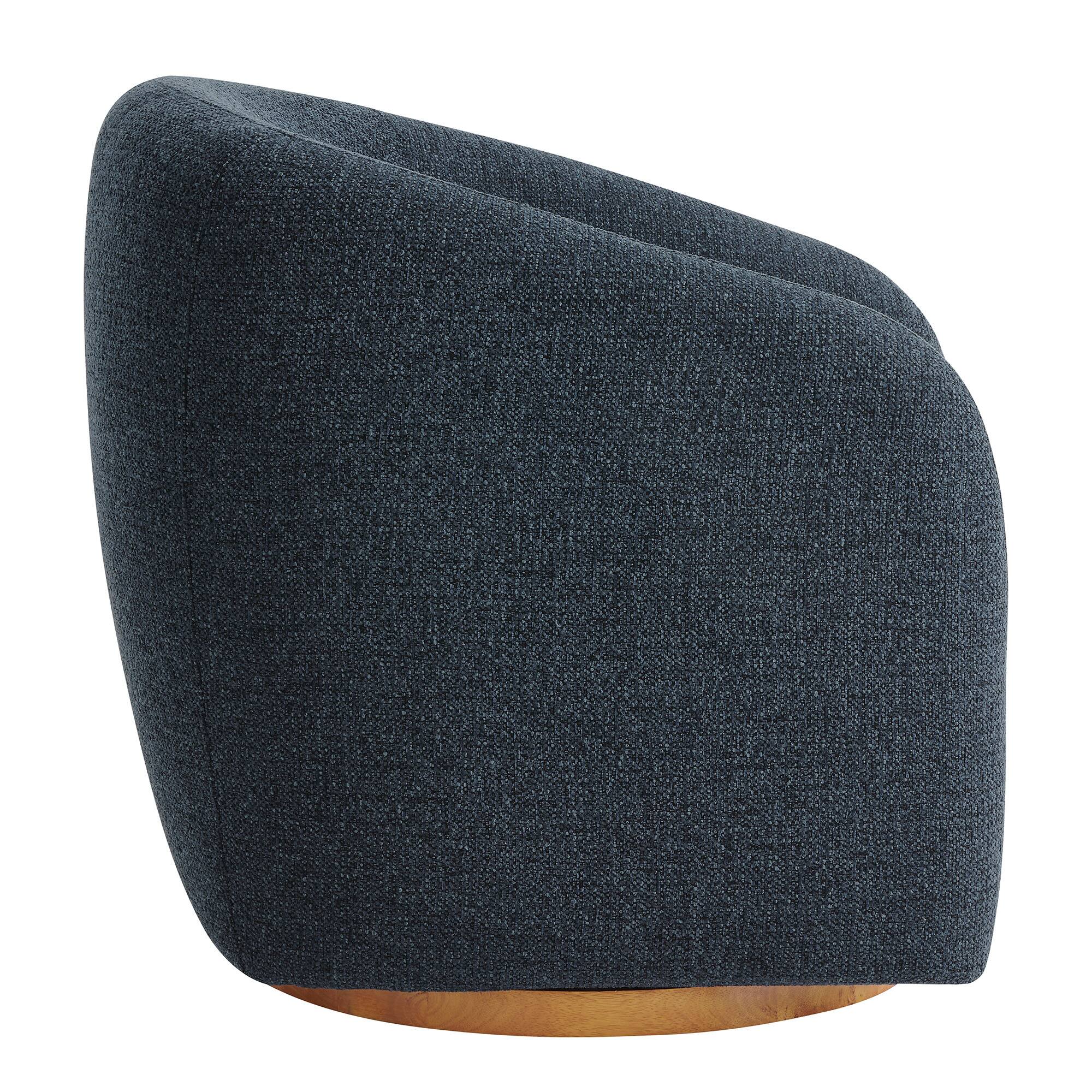 Alt View 1. Modway - Holland Swivel Chenille Fabric Armchair by Modway - Blue.