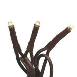 Angle. BreeBe - Warm White LED Teeny Lights 50 Ct. Brown Cord - White, Brown.