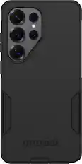 Front. OtterBox - Commuter Series Hard Shell for Samsung Galaxy S26 Ultra - Black.