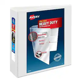 Avery - Nonstick Heavy Duty 3" 3-Ring View Binders, Slant Ring - White