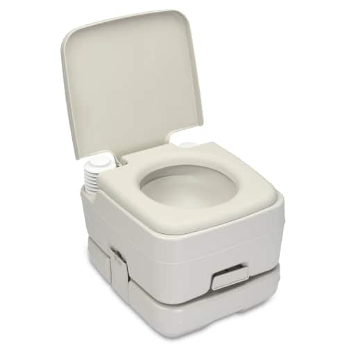 Winado - Portable Toilet 2.6 Gallon Capacity, Removable Camping Toilet with Detachable Waste Tank for Camping Outdoor Travel - Gray
