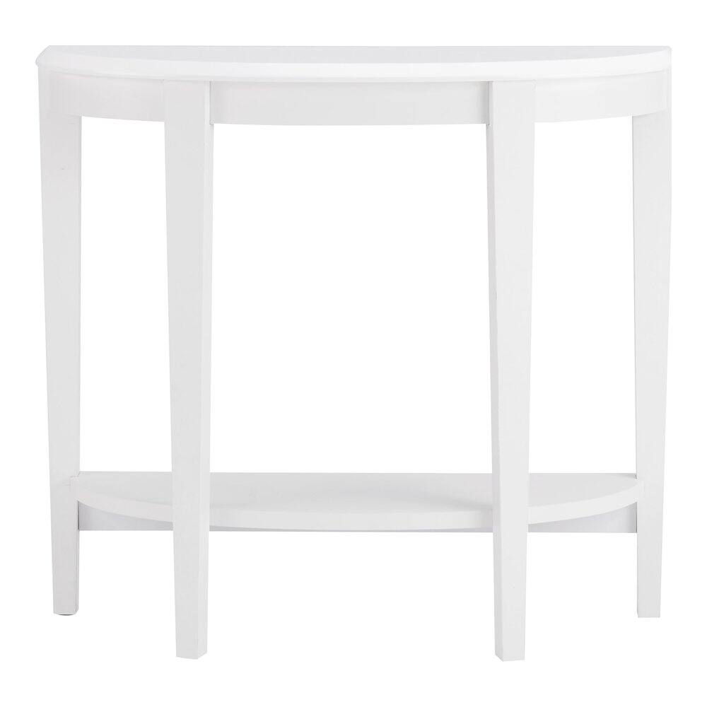Alt View 1. Furniture of America - Eski Wood Console Table with Bottom Shelf in White - White.