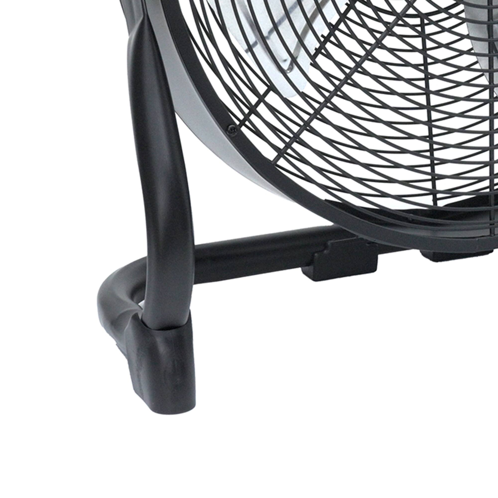 Alt View 2. Vaczon - 12" Rechargeable Desk Fan with 12000mAh Battery, 9-Speed Portable Fan, Adapter Included, Low Noise for Home & Office - Black.