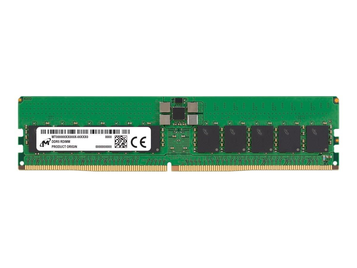 Micron Technology - mtc20f208xs1rc56bb1r 48gb ddr5 5600mhz rdimm memory - Green