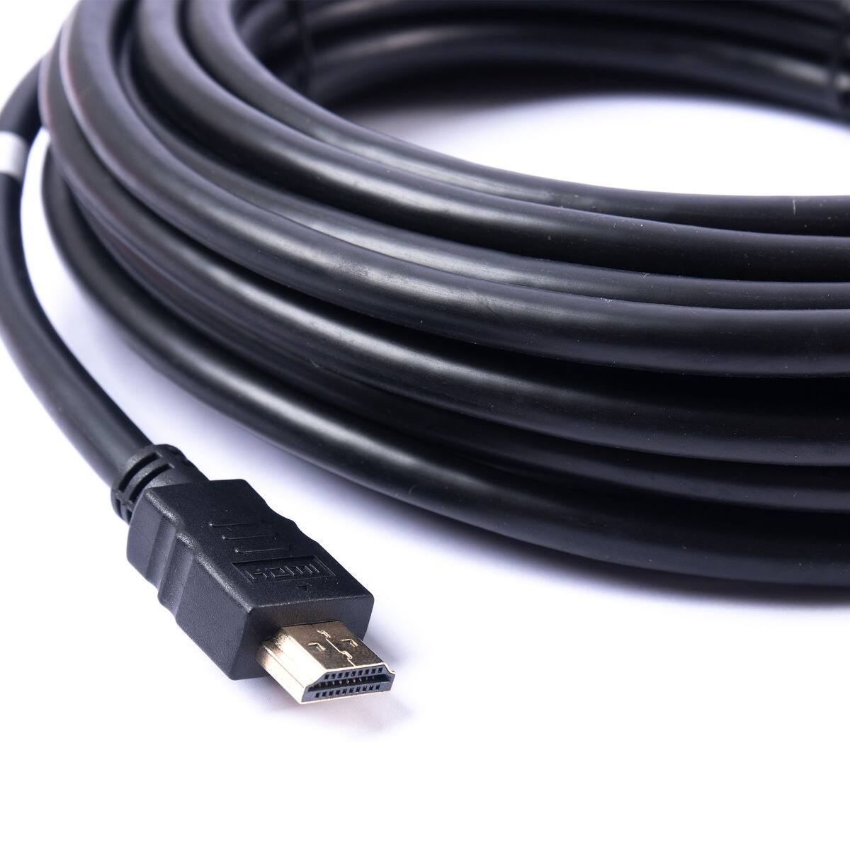 Angle. RadioShack - HDMI 2.0 4K Round Cable with Ethernet Male to Male - 9.8m / 32 Feet - Black.