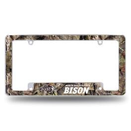 Rico Industries - North Dakota State NDSU Bison Chrome Metal License Plate Frame Camouflaged Camo Design - Multi