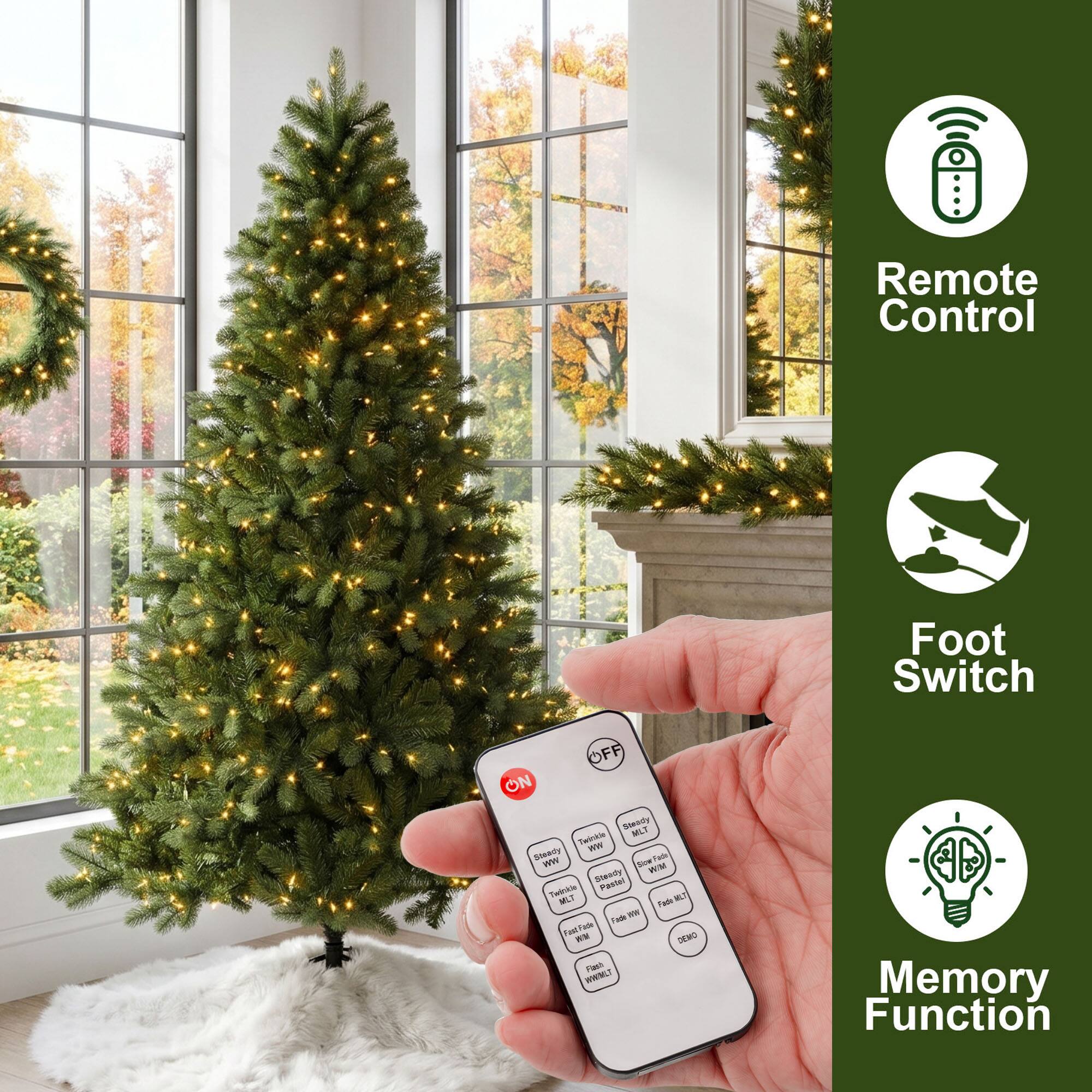 Remote Control  
Foot Switch  
Memory Function  

OFF ON  
Steady  
MLT  
Twinkie  
ww  
Steady  
ww  
8ow  
Fade  
Steady  
WM  
Twinkle  
Pastel  
MLT  
Fade  
MLT  
Fade  
ww  
Fast Fade  
WT  
DEMO  
Flash  
WWWLT