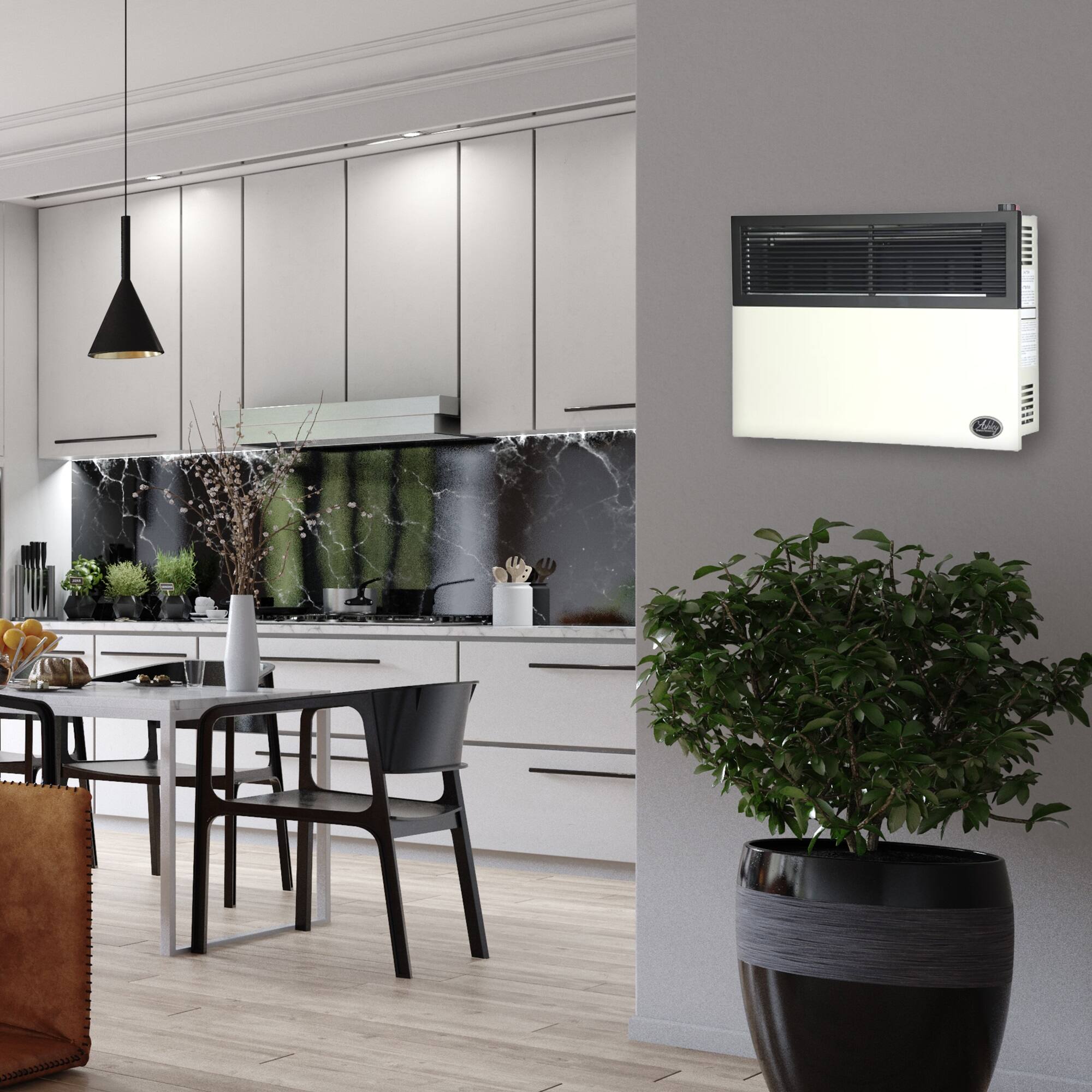 Alt View 3. Ashley Hearth Products - Ashley Hearth Products 17,000 BTU Direct Vent Liquid Buddy Propane Wall Mount Heater - White.