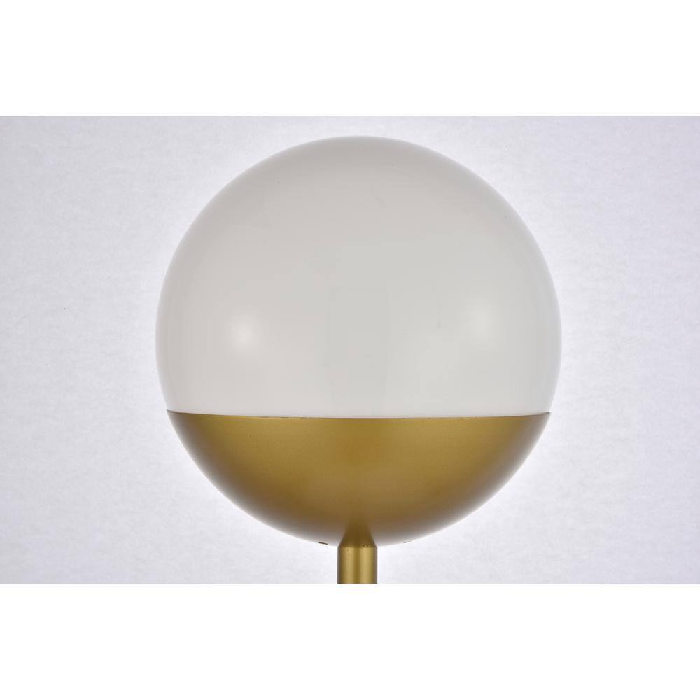 Back. Living District - Eclipse 1 Light Brass Floor Lamp With Frosted White Glass - Brass And Frosted White.