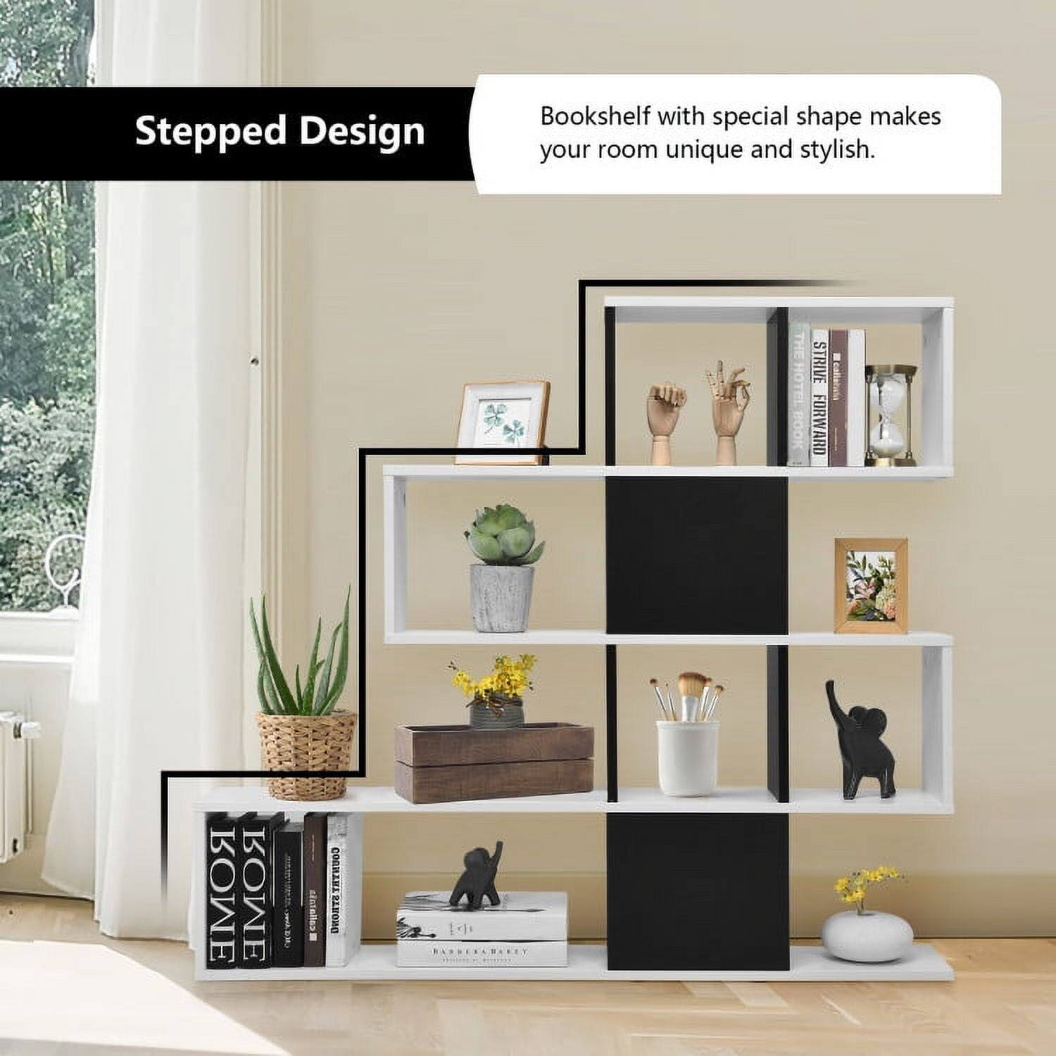 Stepped Design Bookshelf with special shape makes your room unique and stylish.