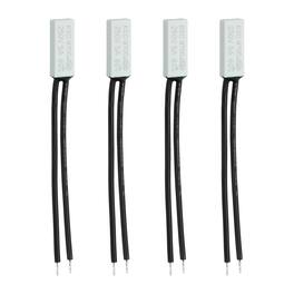 Unique Bargains - 4pcs KSD9700 Thermostat 60C Normally Close N.C Temperature Switch 250V 5A Thermal Protector Plastic - Black