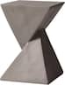 LeisureMod - Glint Modern Twisted Side Table, Fiberstone Indoor/Outdoor End Table, Stool or Plant Stand - Gray