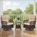 Angle. U-HOMY - 3-Piece Outdoor Swivel Rocking Chair Patio Set with Cushions & Coffee Table, PE Rattan Furniture - Beige.