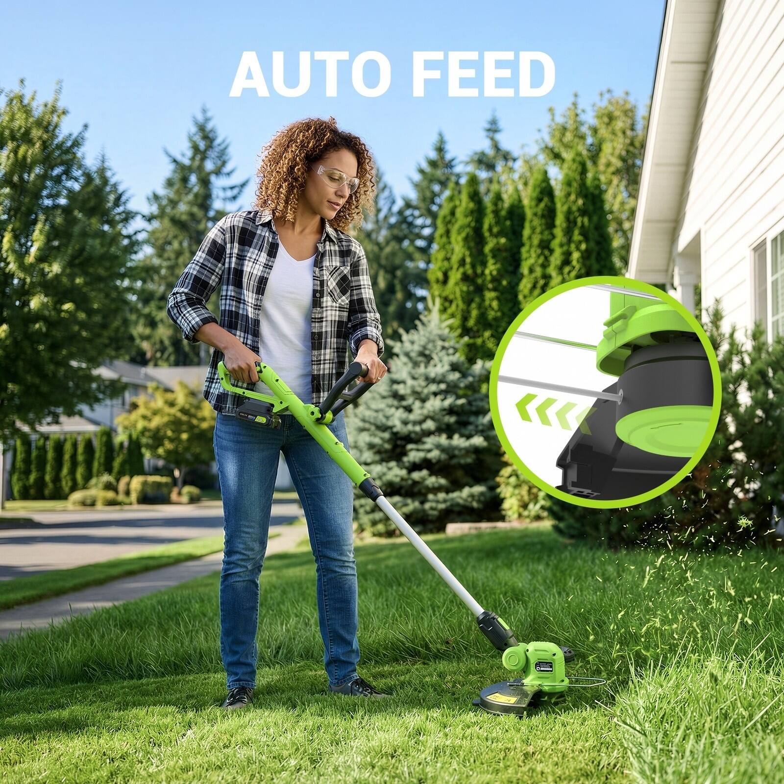 Steelite 21V MAX 12 Inch 2 in 1 Electric Cordless Grass String