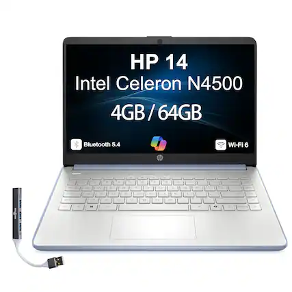HP 14 Intel Celeron N4500 4GB/64GB / Bluetooth 5.4 Wi-Fi 6
