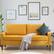 Front. Bestier - Bestier 69 inch 3 Seater Linen Upholstered Loveseat Sofa with the Solid Wood Foot - Modern Style - Yellow.