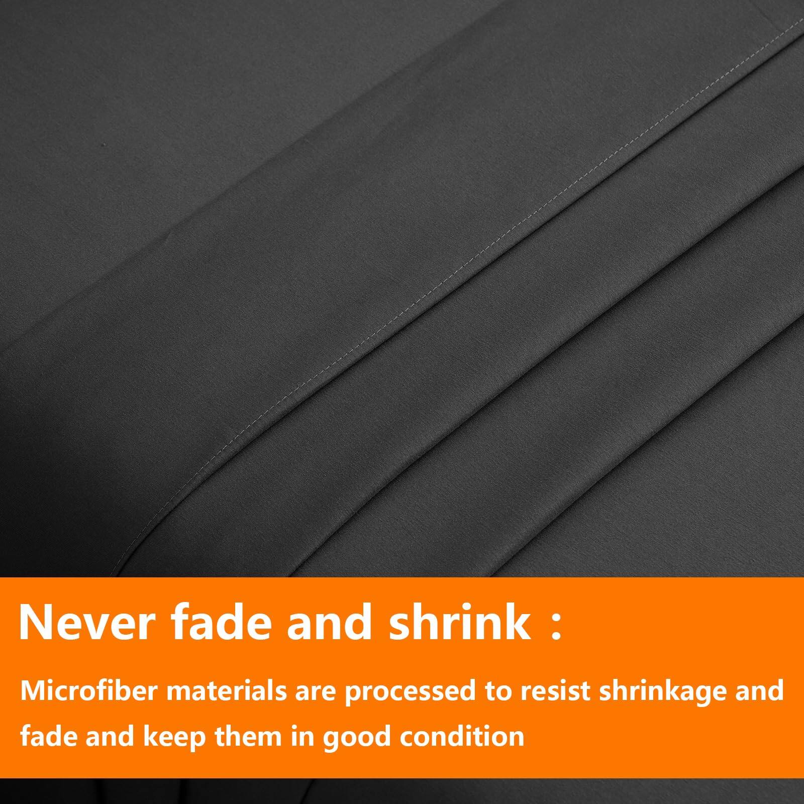 Never fade and shrink:

Microfiber materials are processed to resist shrinkage and fade and keep them in good condition.