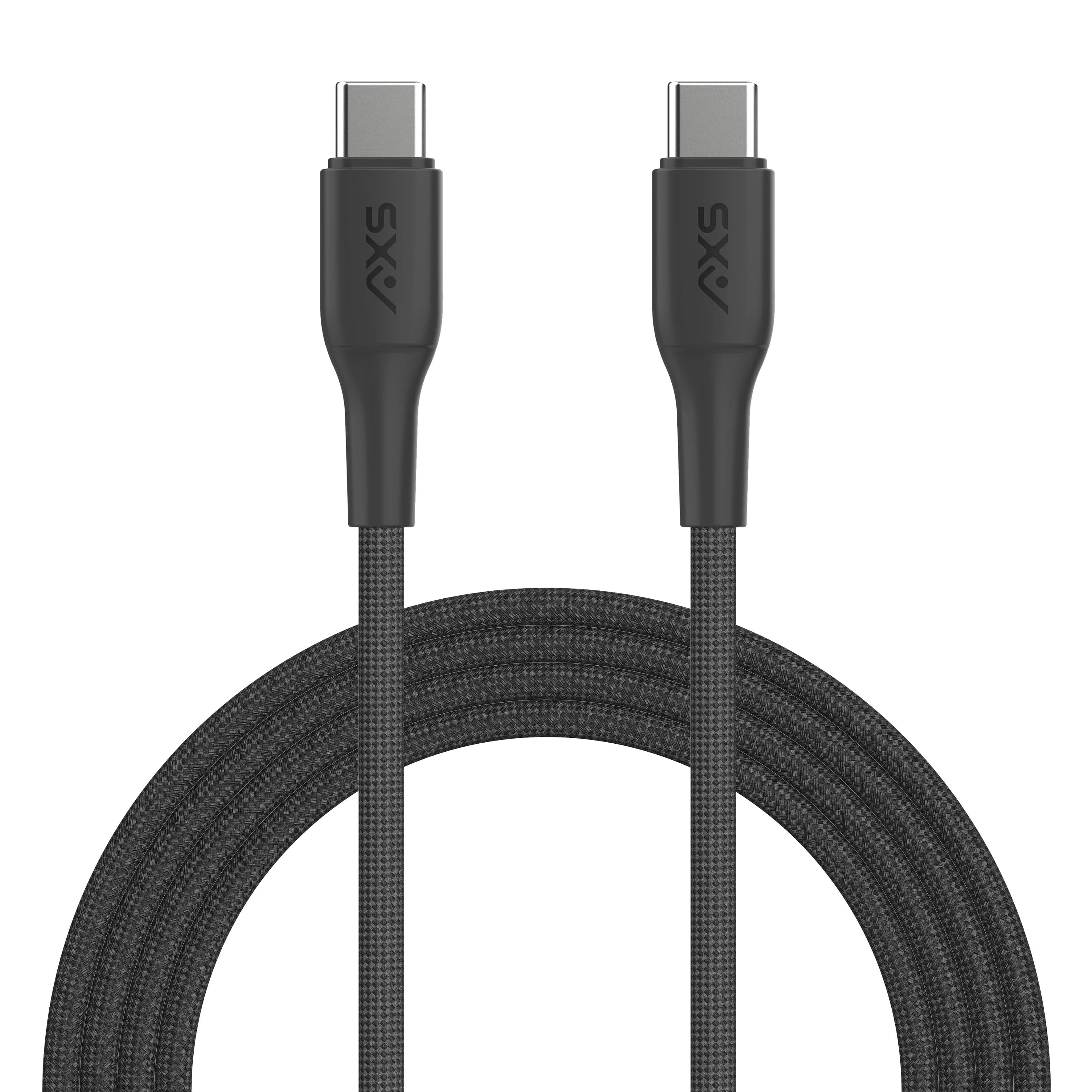 AXS - PROCharge USB-C to USB-C Braided Cable 8FT - Black