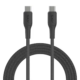 AXS - PROCharge USB-C to USB-C Braided Cable 8FT - Black