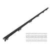 Front. VEVOR - Wall Mounted Stair Handrail, 15ft Black Aluminum Staircase Handrail Indoor, 250lbs Load Capacity - Black.