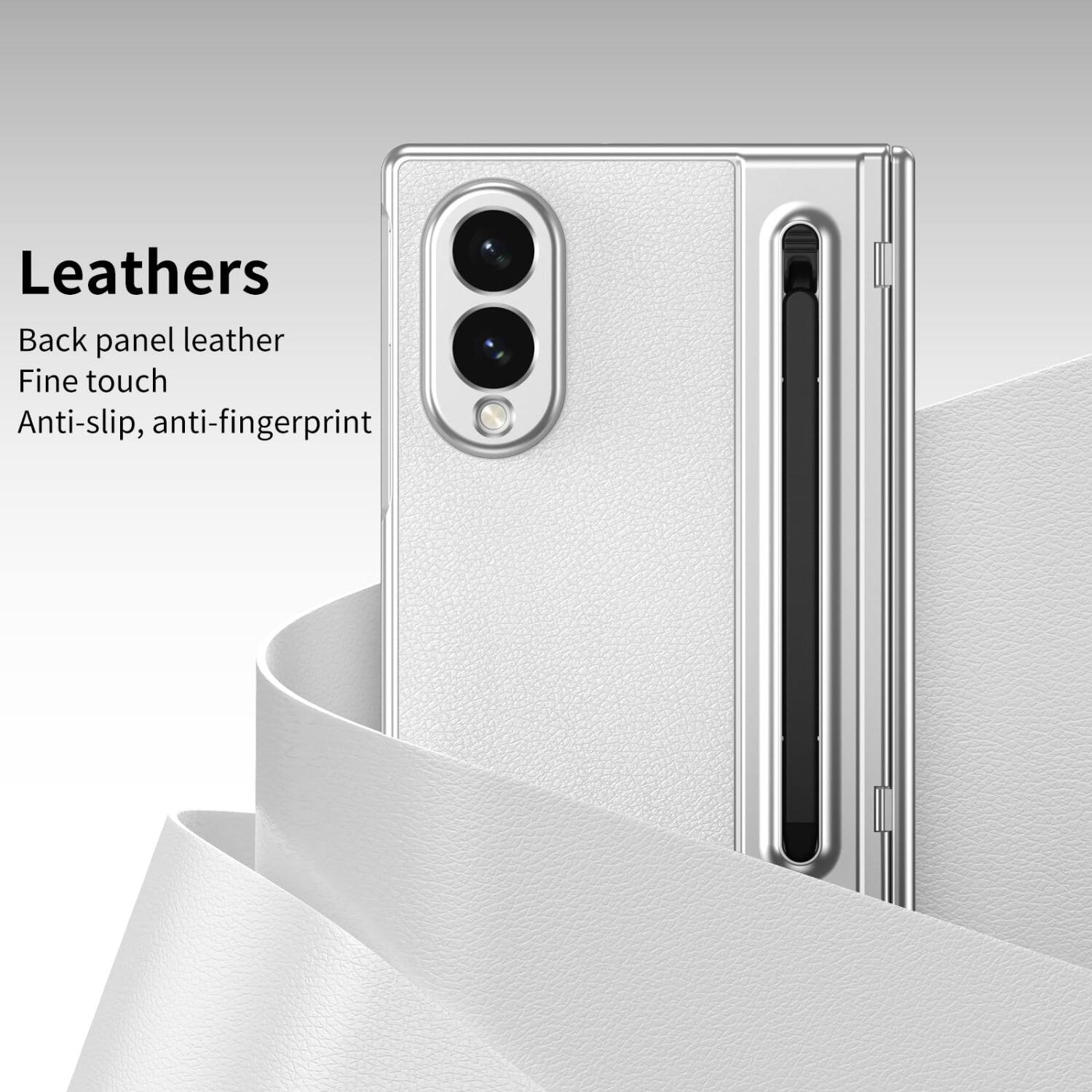 Leathers  
Back panel leather  
Fine touch  
Anti-slip, anti-fingerprint