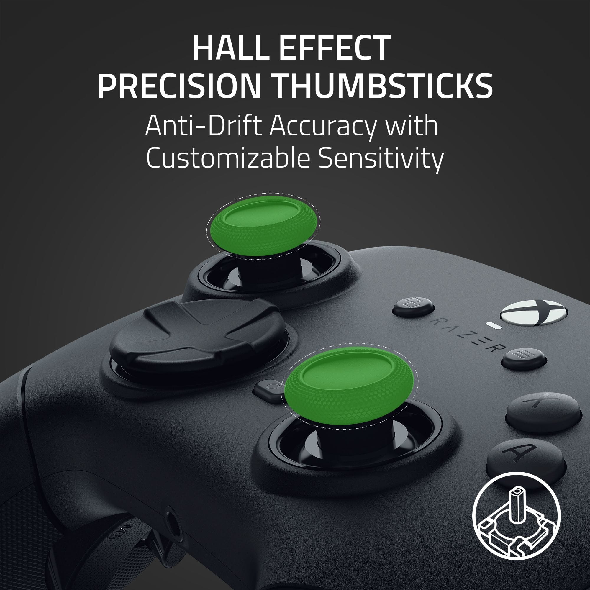 Hall Effect Precision Thumbsticks Anti-Drift Accuracy with Customizable Sensitivity Razer.