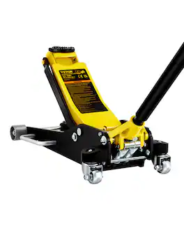 VEVOR - Floor Jack, 3 Ton Low Profile Floor Jack, Aluminum and Steel Racing Floor Jack with Dual Pistons Quick Lift Pump - Black;Yellow