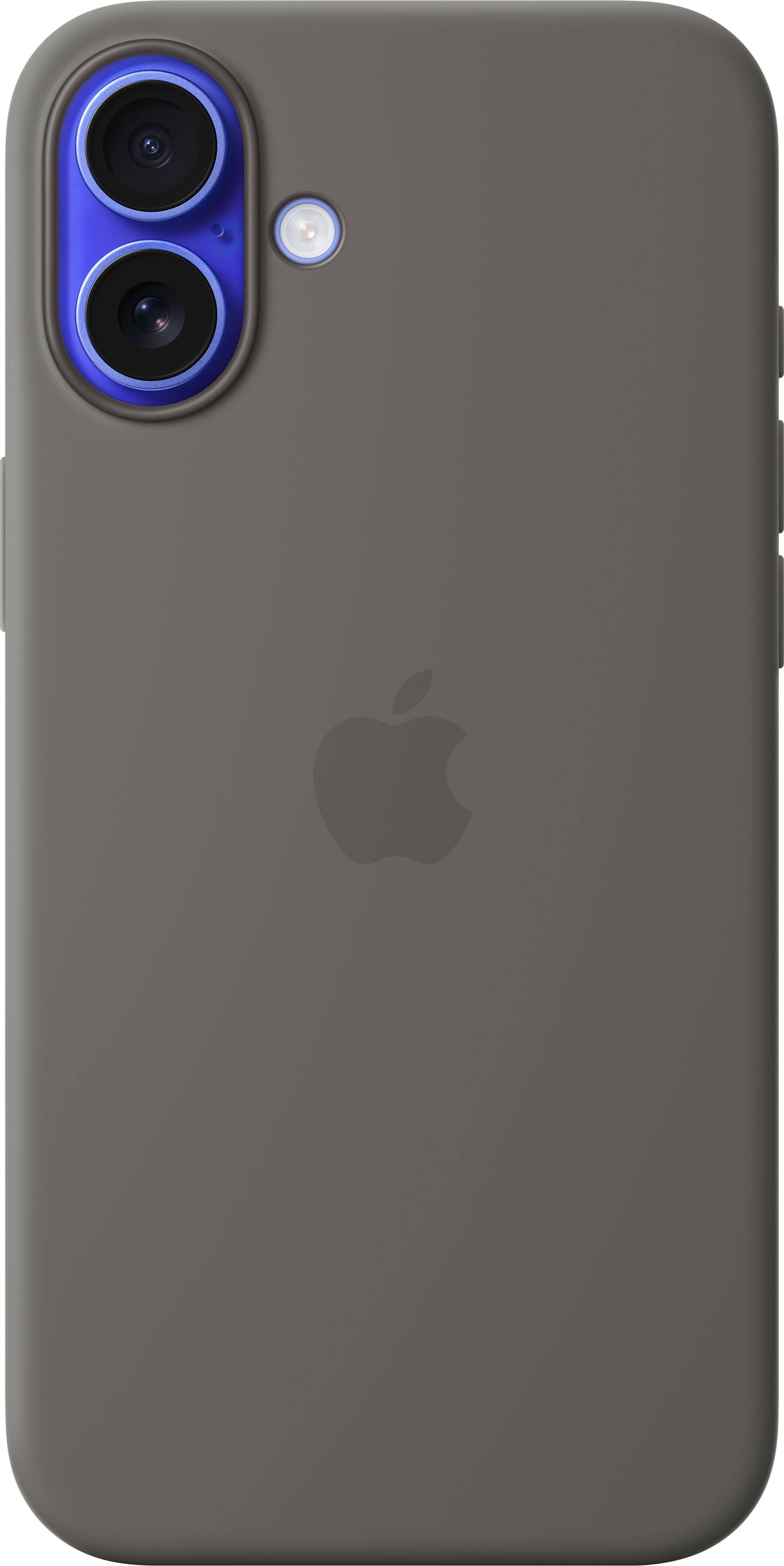 Apple - iPhone 16 Plus Silicone Case with MagSafe - Stone Gray