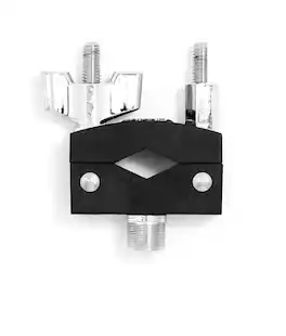 Gibraltar Hardware - Hinged Microphone Clamp with Integrated Gooseneck Thread Mount, Compatible with 1/2 to 1-1/2 Inch Diameter Tubes