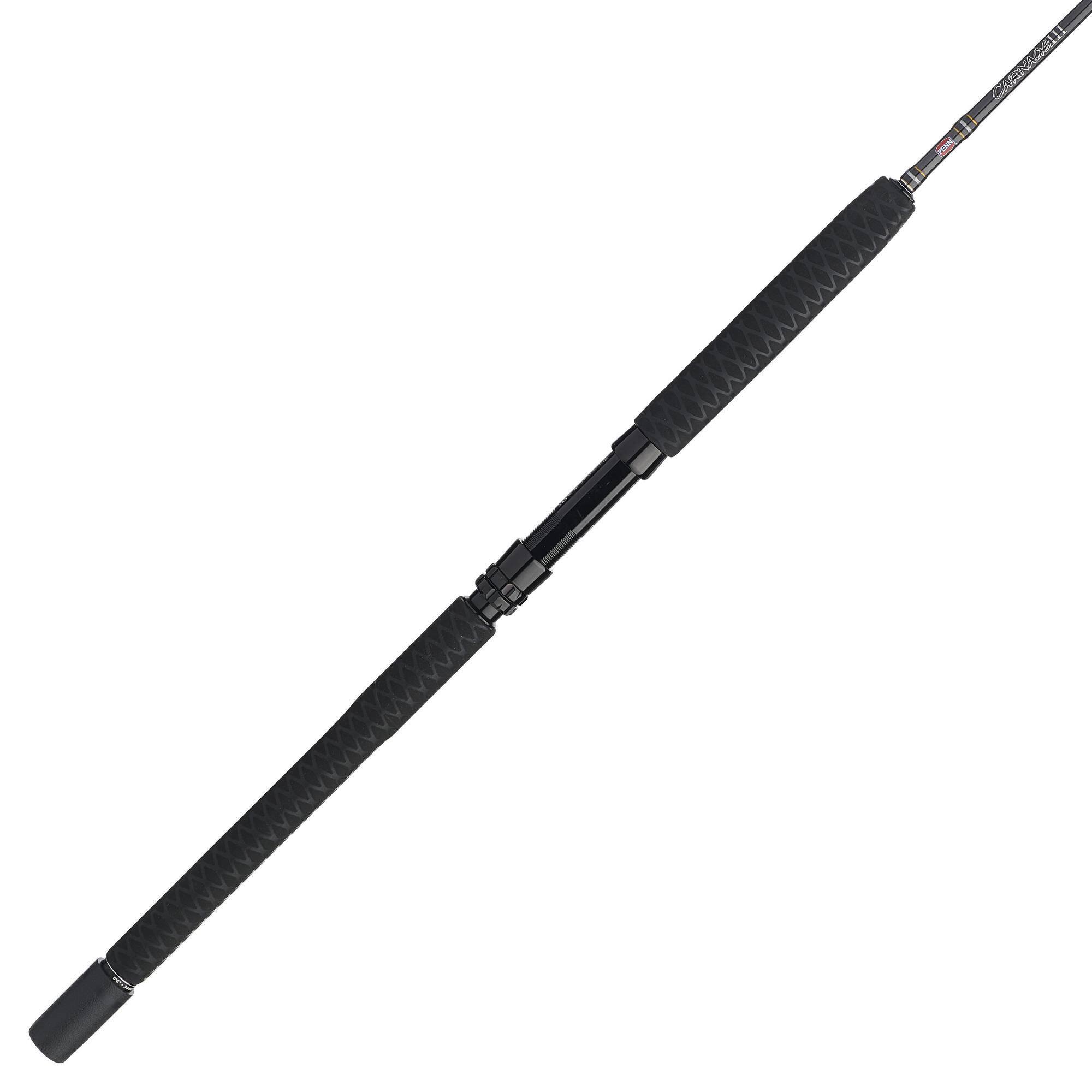 Alt View 6. PENN - Penn Carnage III Boat Conventional Spinning Fishing Rod 7’, up to 40 Lbs, Black - Black.