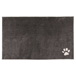 PetMaker - 60x36 Dog Door Mat for Muddy Paws - GraywithWhitePawPrint