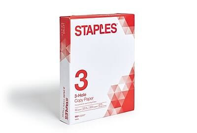 STAPLES  
3-Hole Copy Paper  
1200 sheets  
DC 10