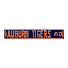 Authentic Street Signs - Auburn Tigers 6" x 36" College Ave Street Sign - Navy