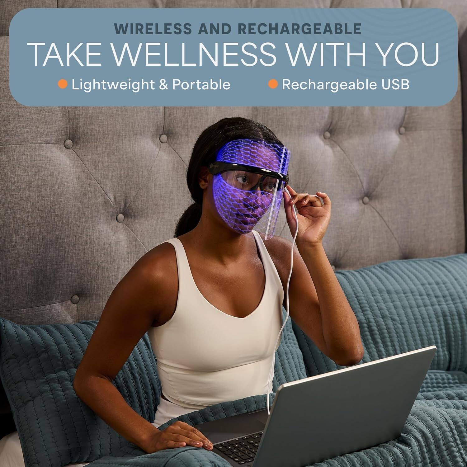 WIRELESS AND RECHARGEABLE  
TAKE WELLNESS WITH YOU  
- Lightweight & Portable  
- Rechargeable USB