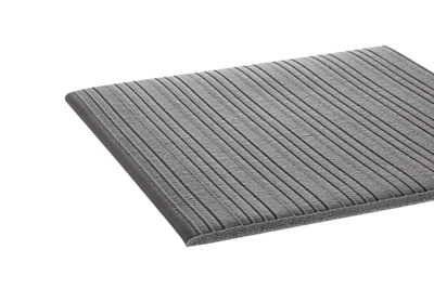Front. Crown Mats - #410 Tuff-Spun Foot-Lover Anti-Fatigue Commercial, 3' x 5', Gray - Gray.